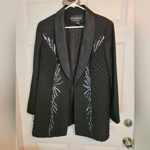 Moshita Woman's Blazer, Size: Large Color: Black